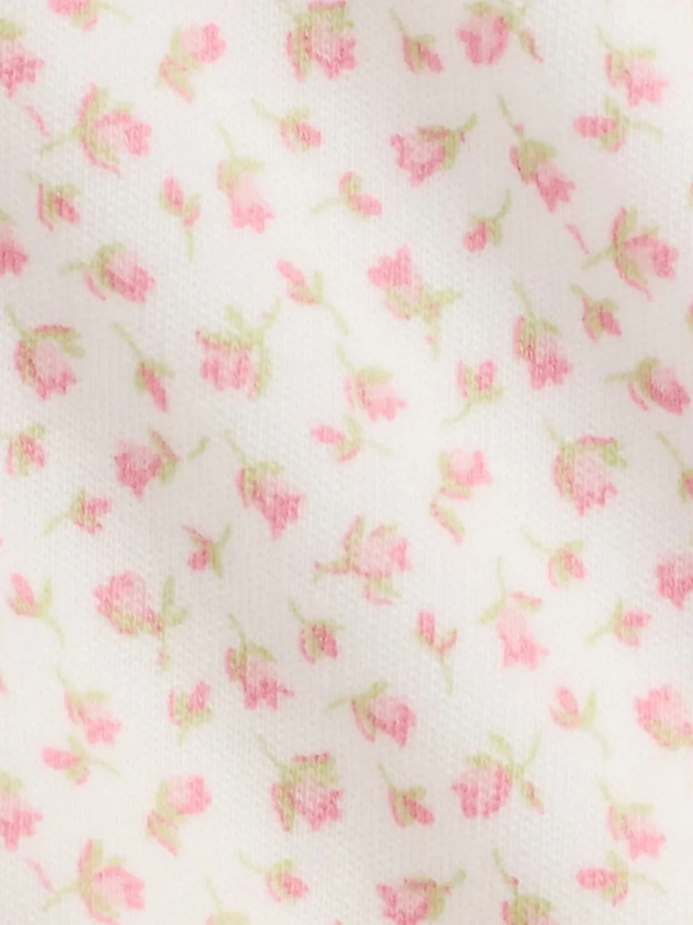 RALPH LAUREN POLO Floral Cotton Interlock Footed Coverall